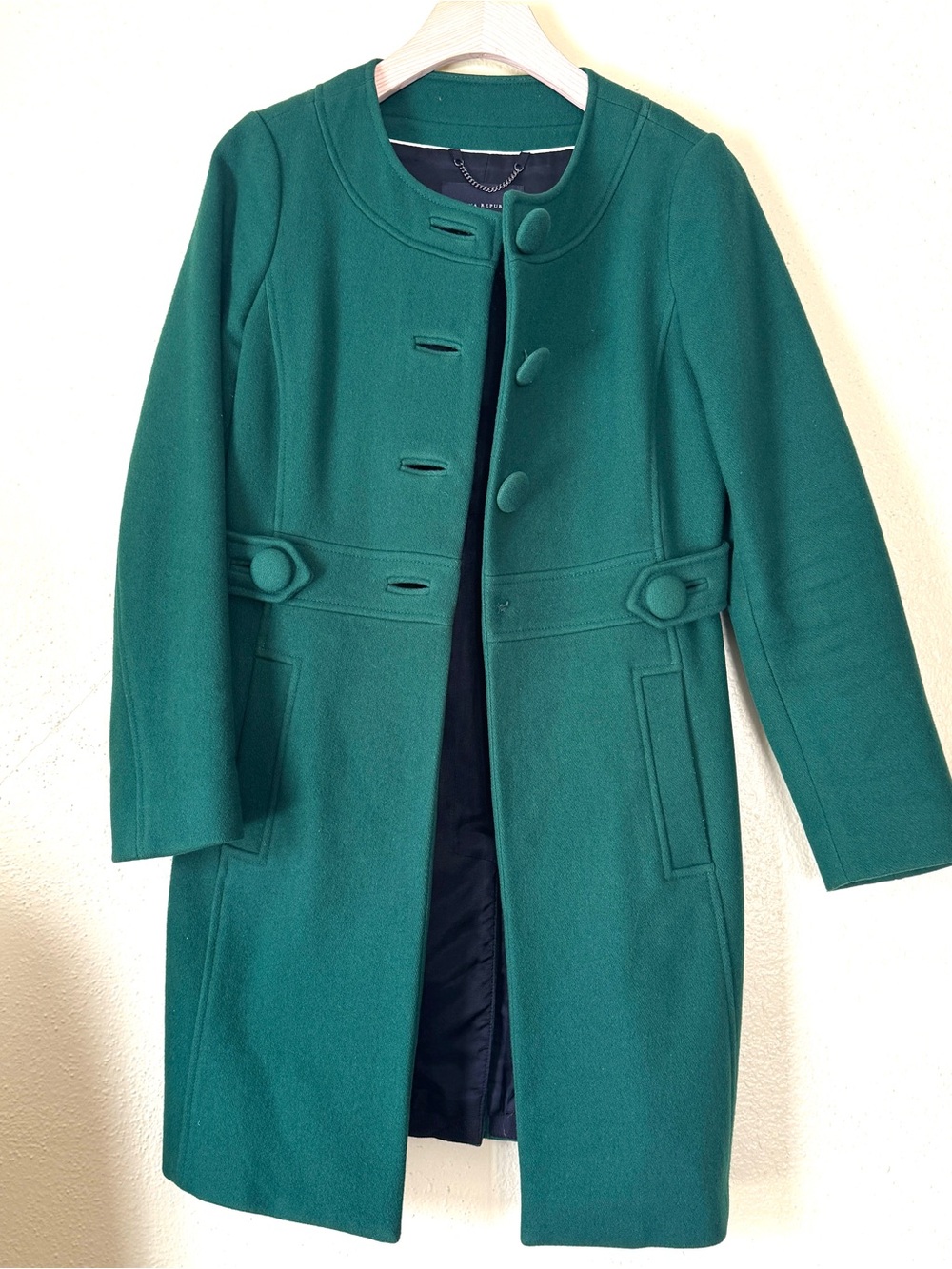Banana Republic Emerald Green Wool Coat